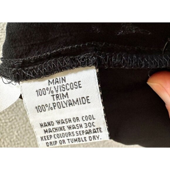 GHOST London Floral Blouse Trumpet Sleeve Flowy Boat Neck Spaghetti - Picture 7 of 16